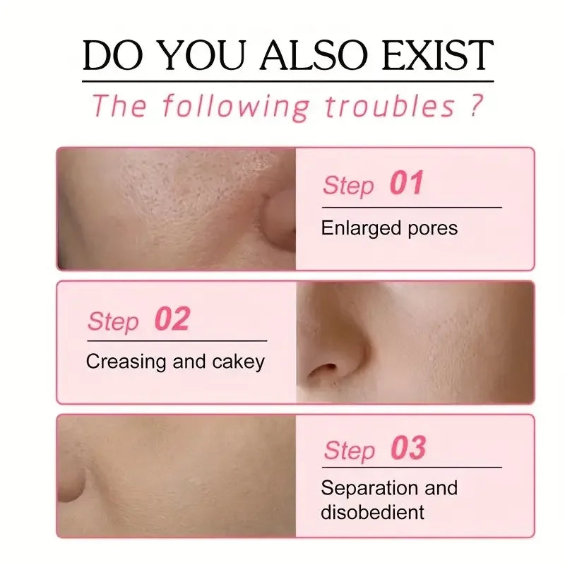 Matte and Gentle Pre-Makeup Primer, Minimizes Pores and Imperfections, Long-Lasting Oil Control, Suitable for Beginners