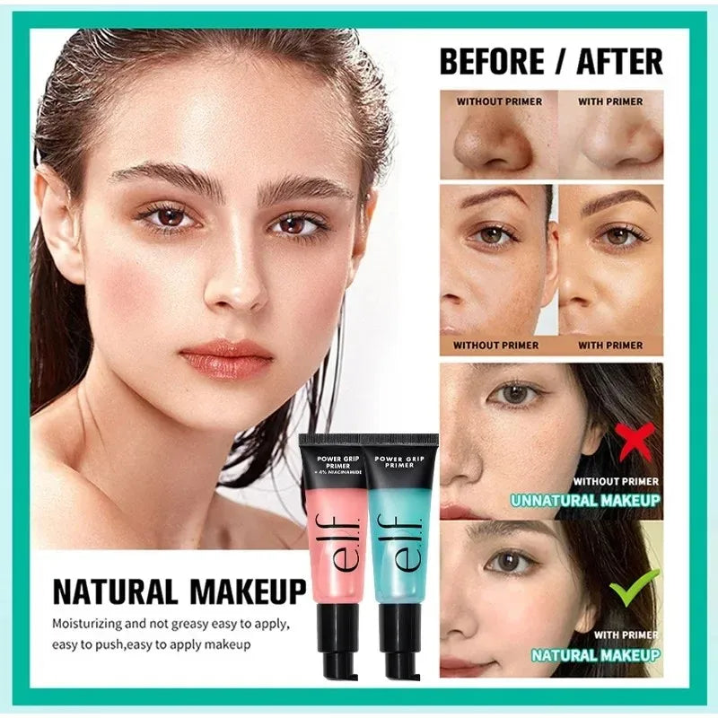 Elf Makeup Power Grip Primer Gel-based Moisturizing Facial Base Cream For Firming Makeup Long-lasting Wear Face Improve Texture