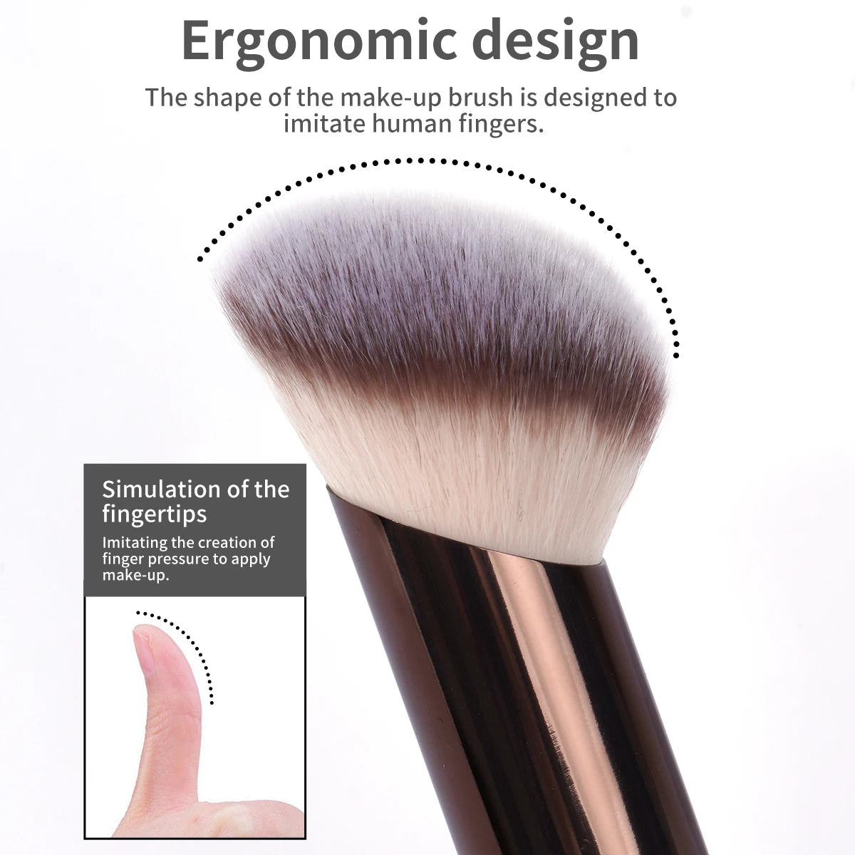MAANGE Facial Makeup Brushes Set Double Head Powder Blush Foundation Brushes Skin-friendly Brush Soft Fiber Hair Cosmetic Beauty