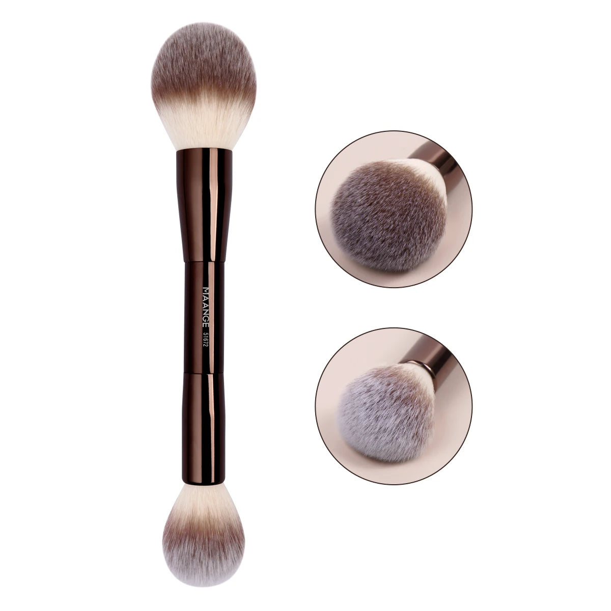 MAANGE Facial Makeup Brushes Set Double Head Powder Blush Foundation Brushes Skin-friendly Brush Soft Fiber Hair Cosmetic Beauty