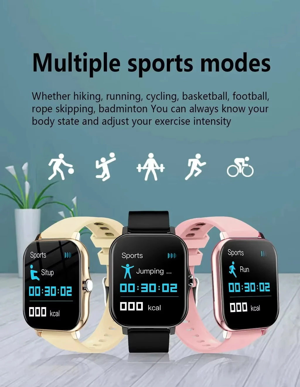 Xiaomi NEW Smart Watch Women Men Lady Gift Sport Fitness Watches Heart Rate Monitor Waterproof Smartwatch For Phones Android IOS