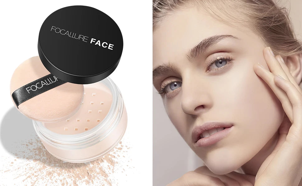 FOCALLURE 9 Colors Face Makeup Brighten Oil Control Long lasting Loose Powder Waterproof Mineral Make Up Setting Powder