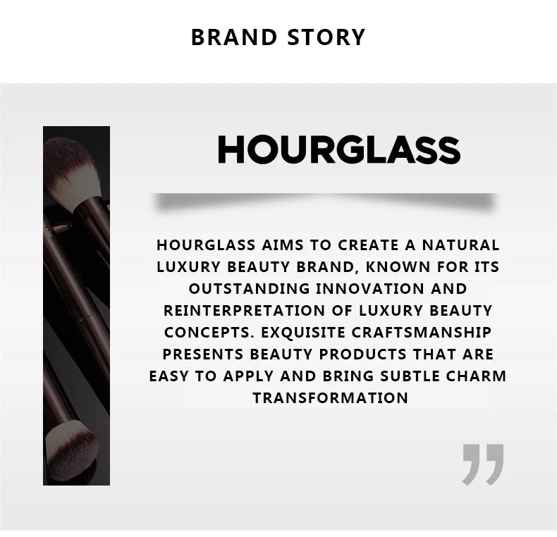 Hourglass Makeup Brush- No.21 Ambient Soft Glow Foundation Brush Soft Fiber Hair Fashion Design Single Face Brush