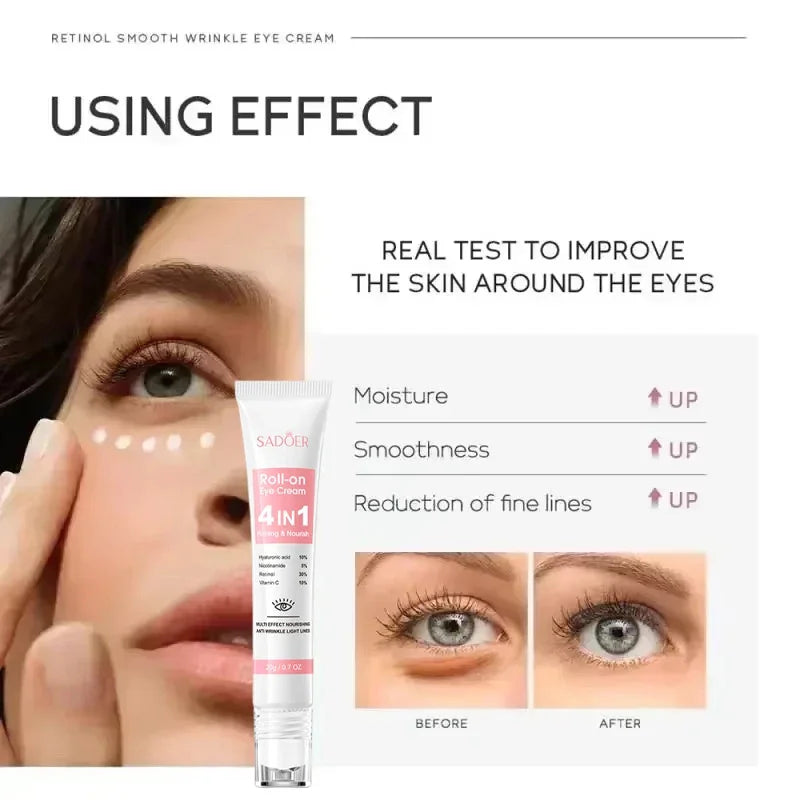 Eye Bag Removal Cream Collagen Anti-Wrinkle Fade Fine Lines Firming Skin Anti Dark Circle Puffiness Brighten Eye Care