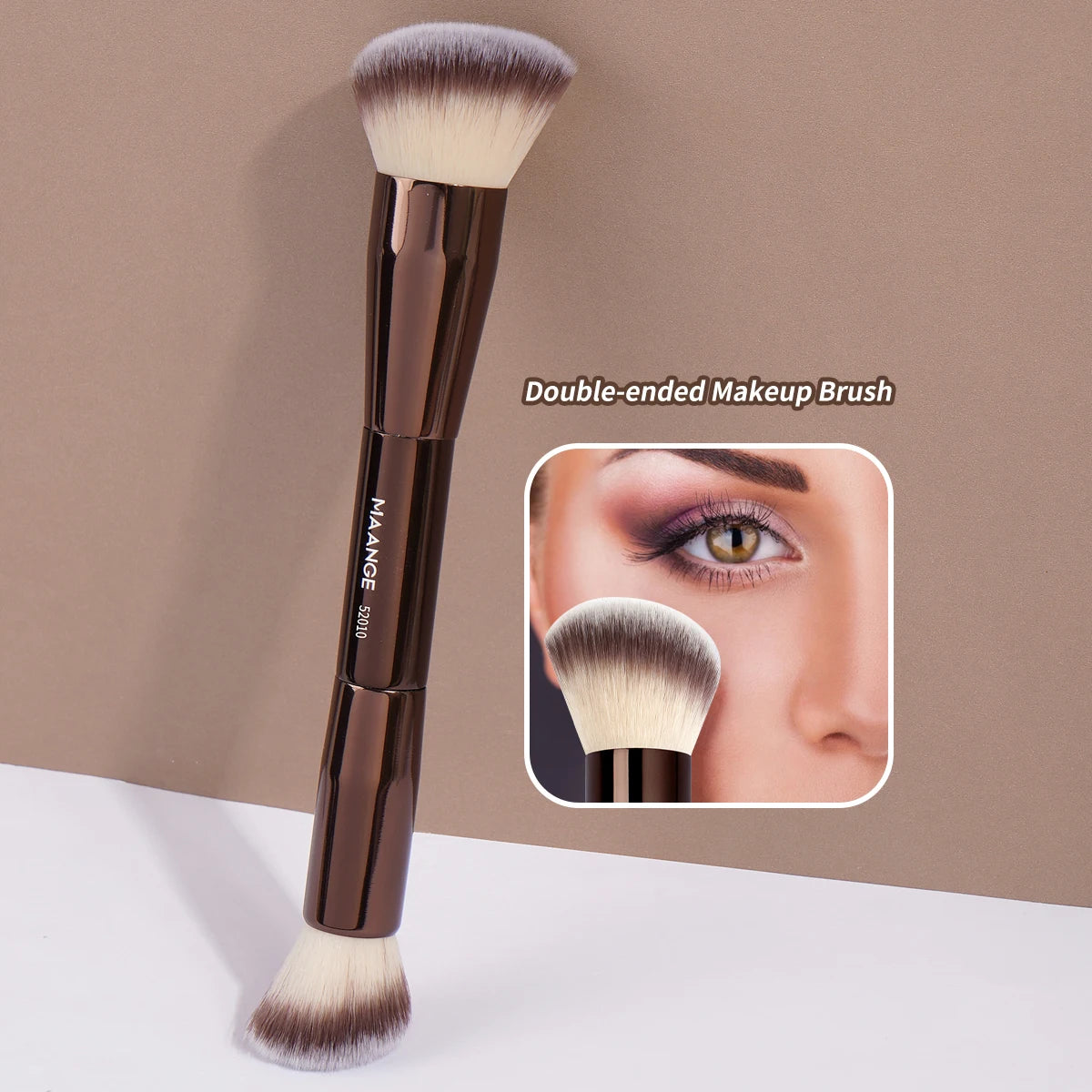 MAANGE Facial Makeup Brushes Set Double Head Powder Blush Foundation Brushes Skin-friendly Brush Soft Fiber Hair Cosmetic Beauty