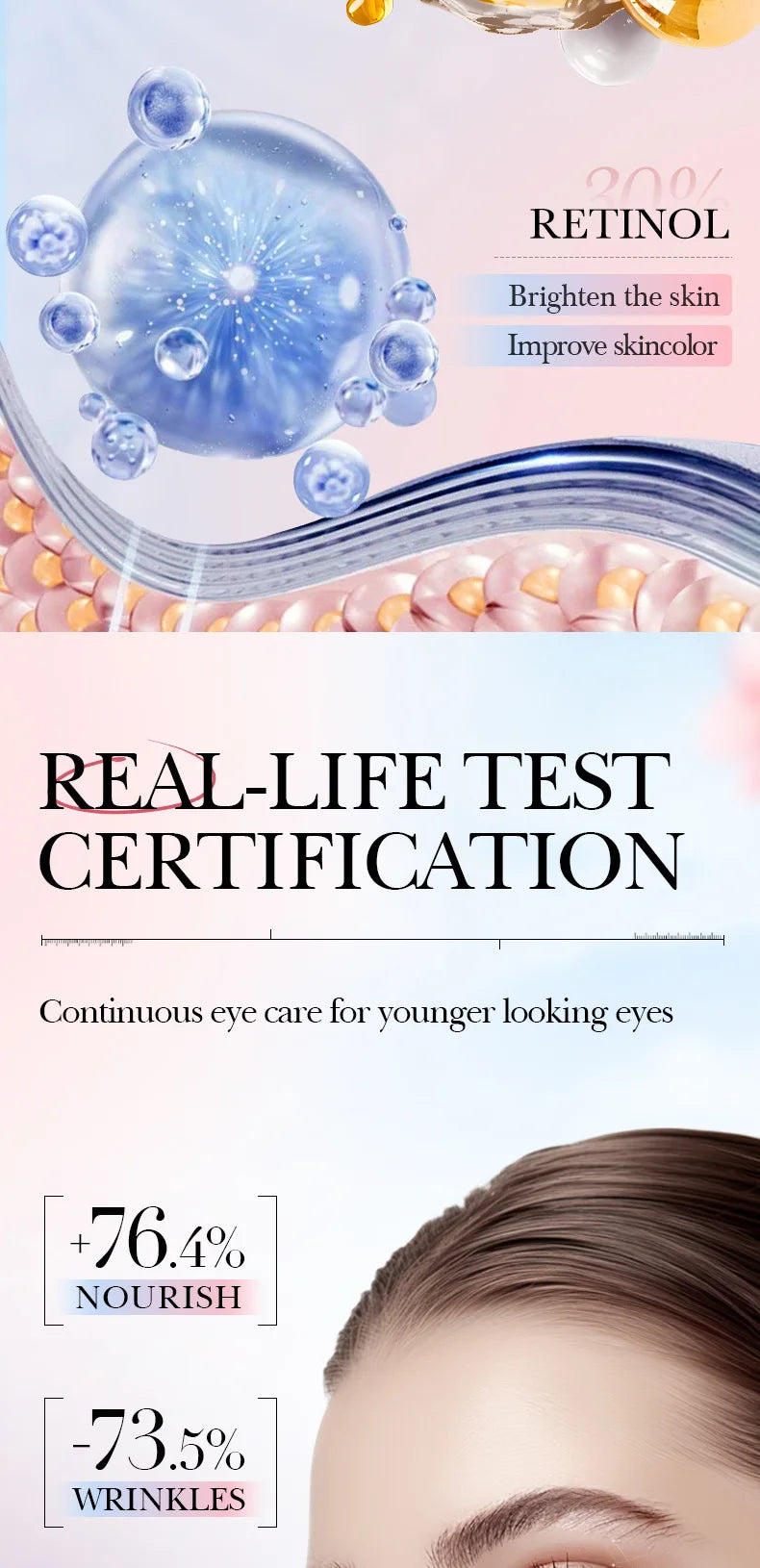 Eye Bag Removal Cream Collagen Anti-Wrinkle Fade Fine Lines Firming Skin Anti Dark Circle Puffiness Brighten Eye Care