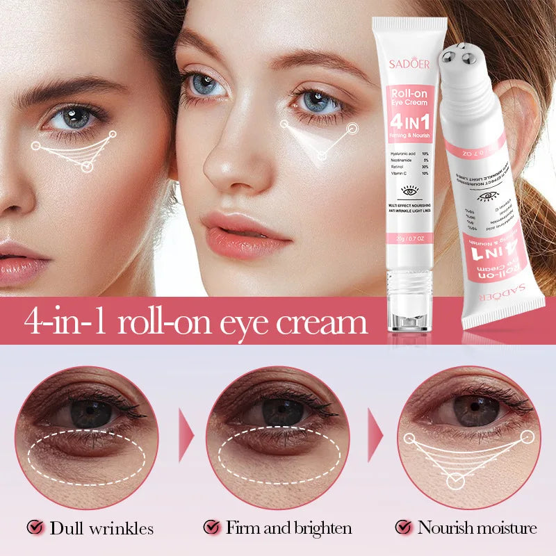 Eye Bag Removal Cream Collagen Anti-Wrinkle Fade Fine Lines Firming Skin Anti Dark Circle Puffiness Brighten Eye Care